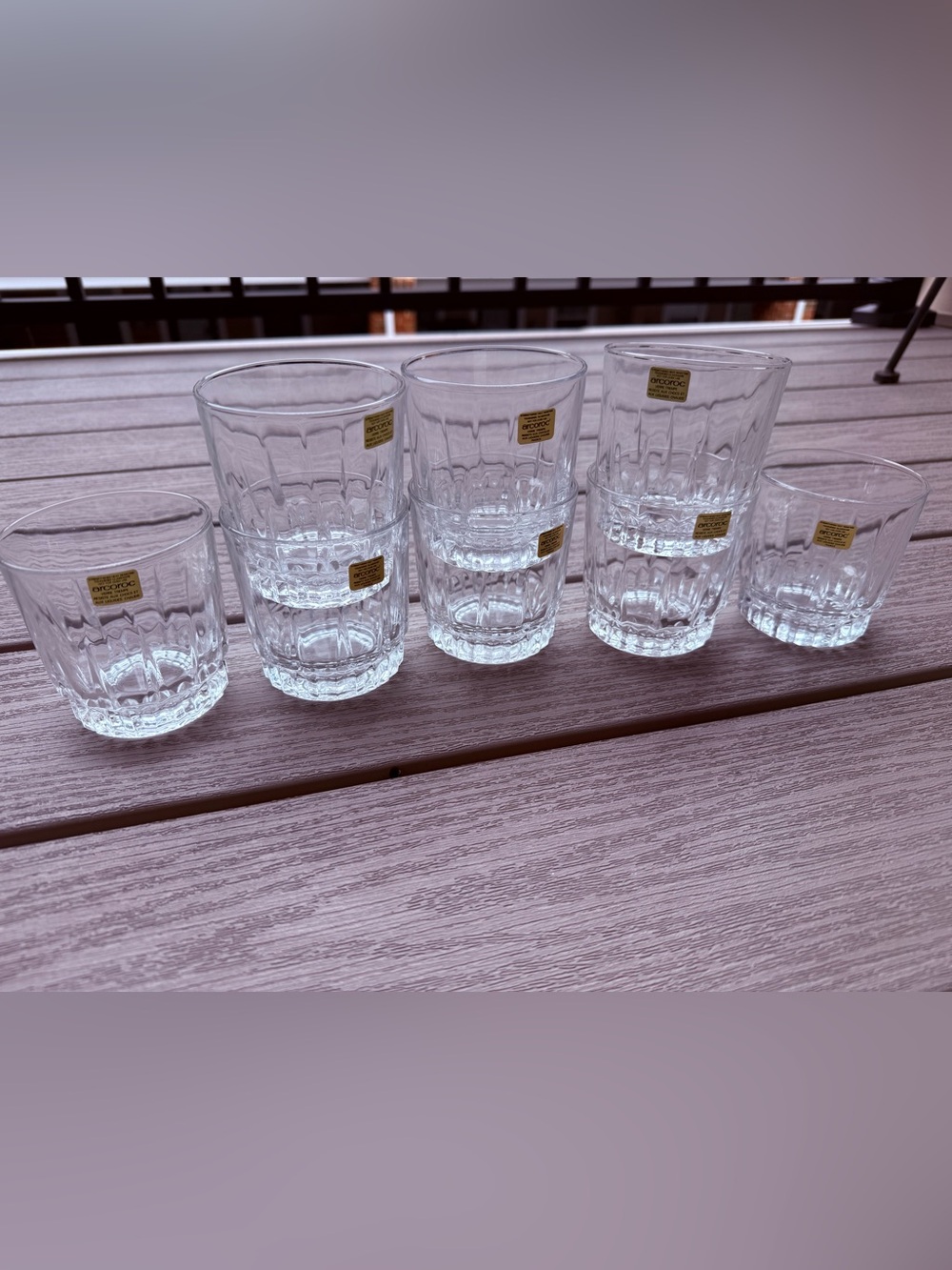 Vintage Arcoroc France Rocks Glasses - Set of 8 Lowball Tumblers